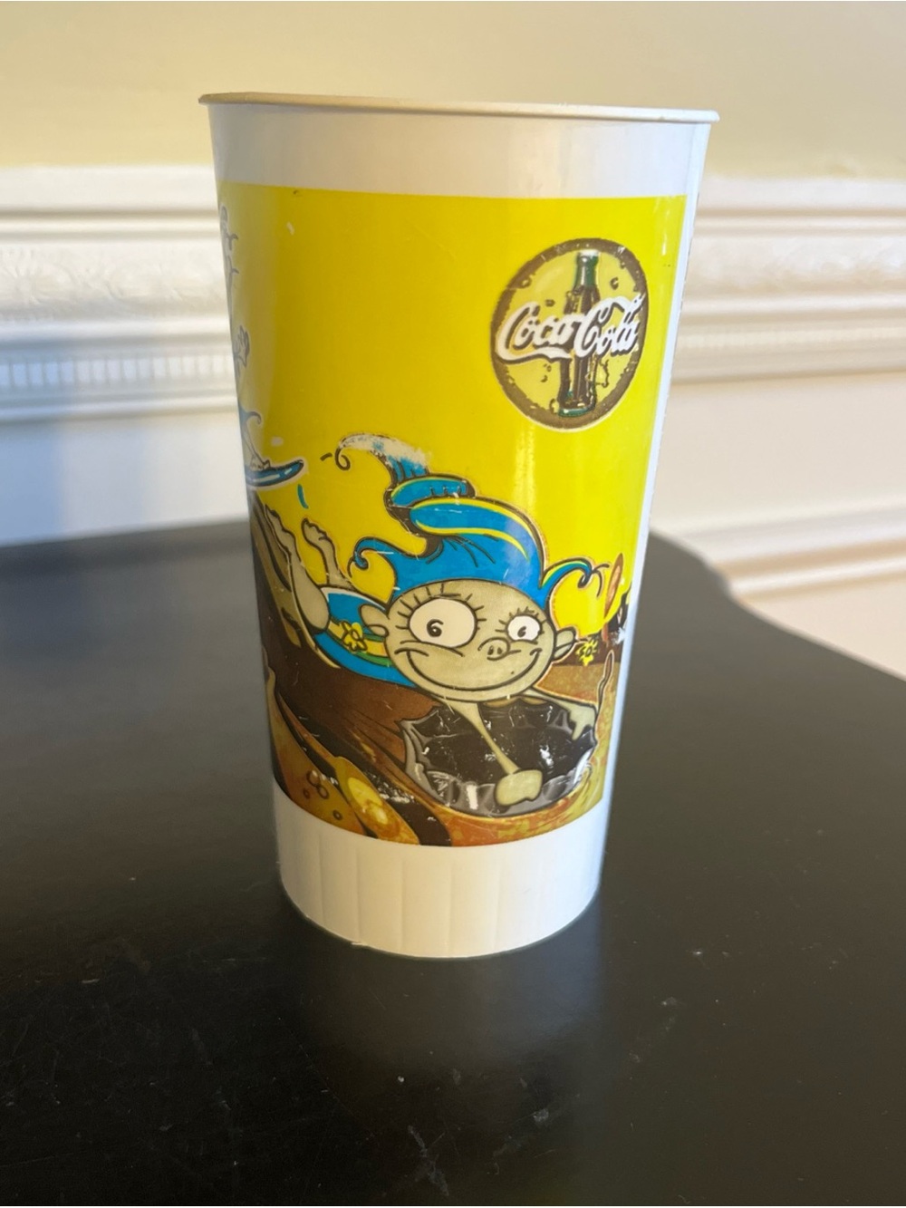vtg 2001 RARE Coca Cola promotional plastic cup with logo by Dixie Collectibles
